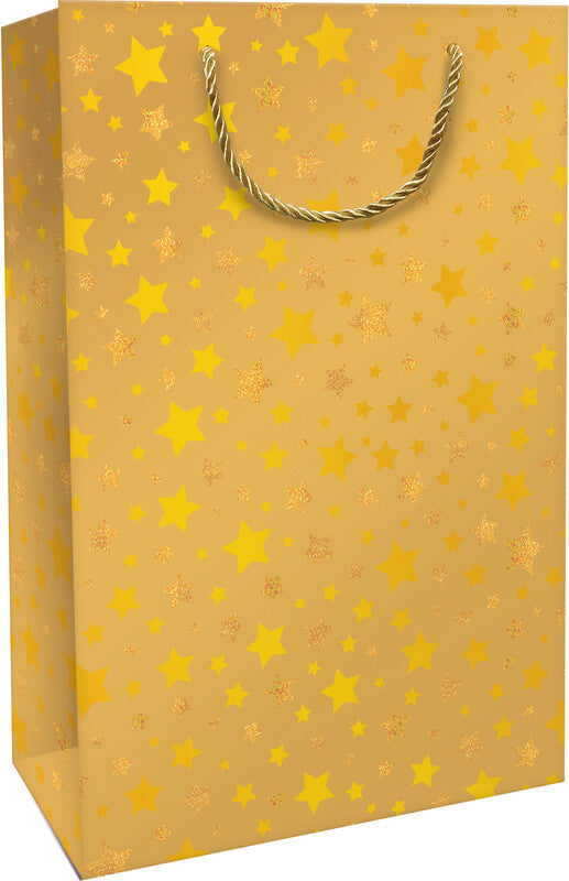 Braun + company Tragetasche – Shimmering Stars – gedrehte Kordel – 260 × 360 × 130 mm