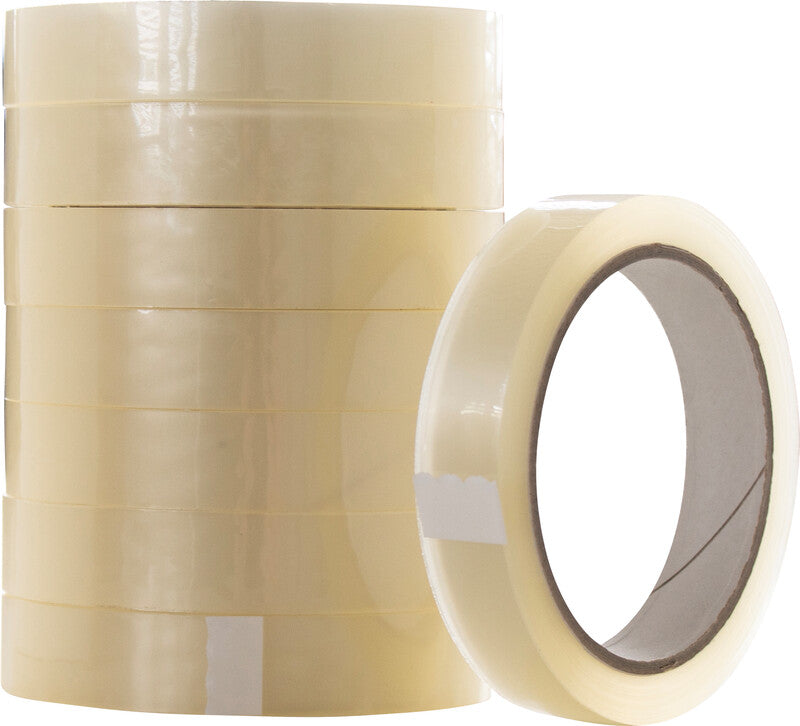 Q-Connect Klebeband – permanent, klar, Kunststoff, 19 mm × 66 m, transparent