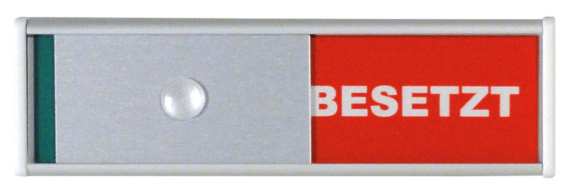 Booffice Besetzungsanzeige Frei/Besetzt, DE – 105×31×10 mm, Aluminium, silber, 1 Stk.