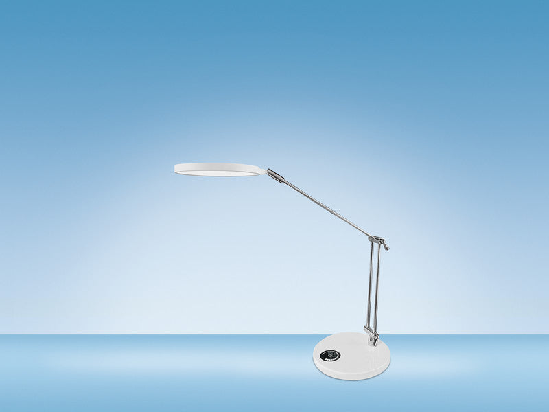 Hansa LED-Tischleuchte Spark – dimmbar, dreh-/neigbar – 4000 K – 600 lm 12 W – silber