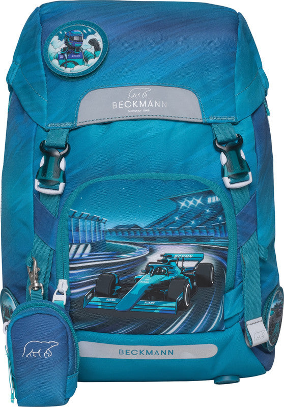 Beckmann Schulrucksack Classic – Racing – aus recyceltem rPET – 22 l