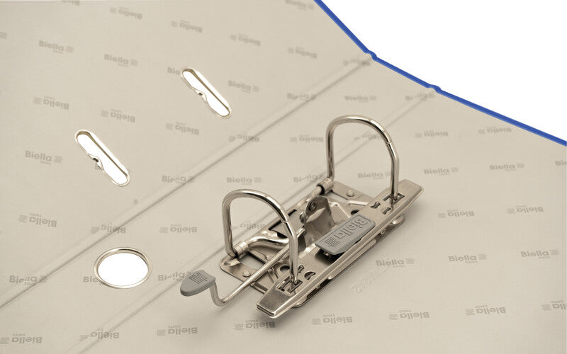 Biella Ordner – A4 hoch – 2-Ring Hebelmechanik, Rücken 40 mm – dunkelblau, mit Niederhalter, FSC