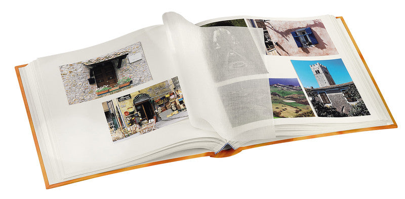 Hama Fotoalbum Jumbo Singo – für 300 × 300 mm, orange, mit Pergaminzwischenblättern, Karton