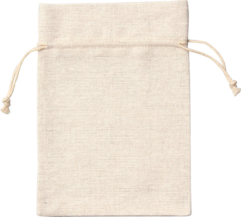 Folia Geschenkbeutel – Baumwolle, gerippt – 3 Grössen, je 2 Stück: 100 × 80 mm, 130 × 100 mm, 180 × 130 mm