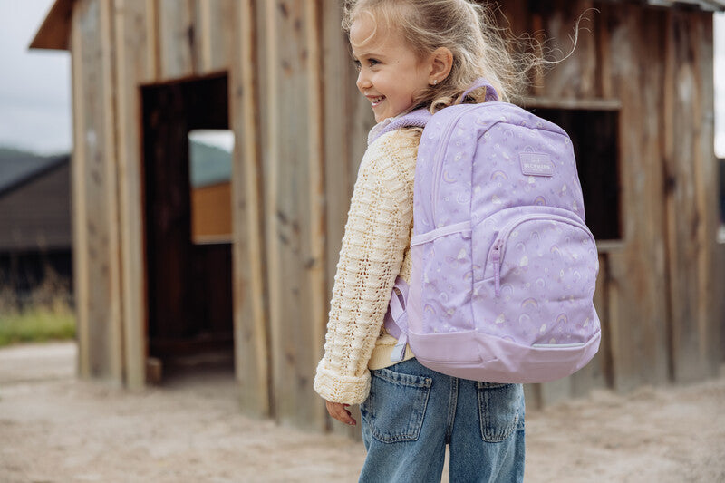 Beckmann Kindergartenrucksack Sport Mini – Purple Summer – aus recycelten PET-Flaschen