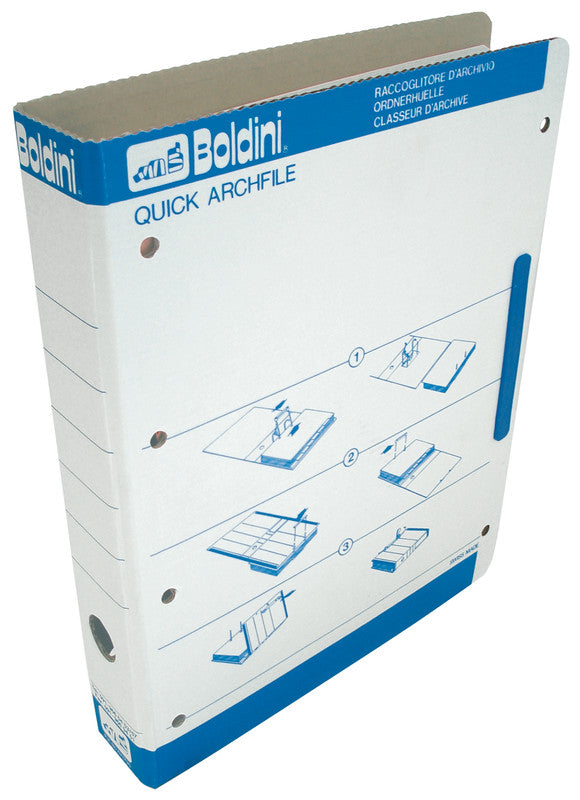 Boldini Quick Archfile Ordnerhülle A4 – 60 mm, weiss, Karton