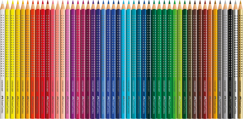 Faber-Castell Aquarellfarbstifte Colour Grip 2001 – 48 Farben, im Kartonetui, Ø 3 mm, dreikantig, FSC