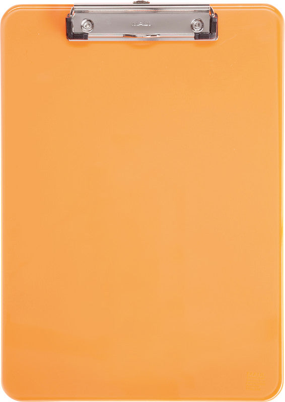 MAUL Klemmbrett A4 – Kunststoff, Aufhängevorrichtung, Orange Transparent