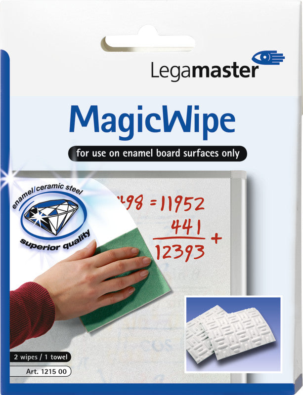 Legamaster Reinigungstücher – für Weisswandtafeln, weiss, 12,5 × 9,5 cm, 3 Stk.
