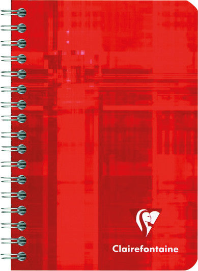 Clairefontaine Spiralblock, 95 × 140 mm, kariert, Spiralbindung, Karton, 50 Blatt, 50 g/m² – sortiert