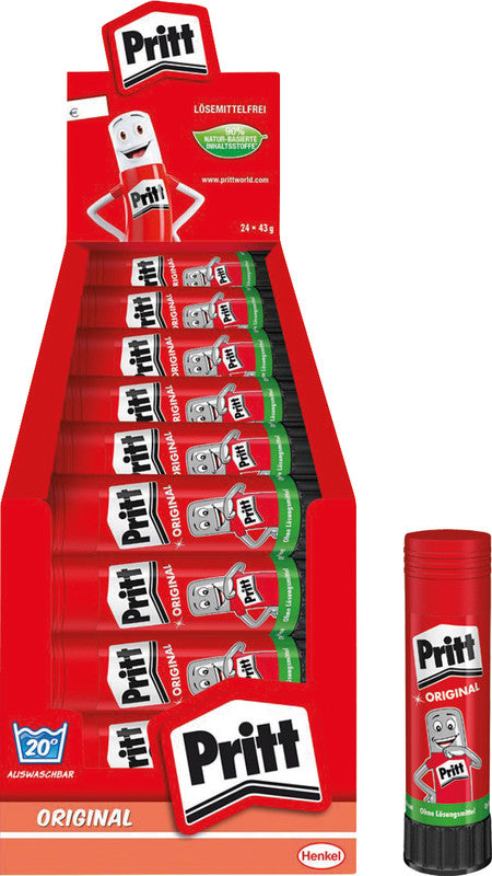 Pritt Klebestift – Stift, permanent, transparent, lösungsmittelfrei, 43 g, für Papier, Karton, Fotos