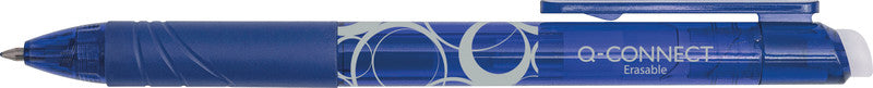 Q-CONNECT Radierbare Tinte – Tintenroller, radierbar, Druckmechanik, 0,7 mm, blau