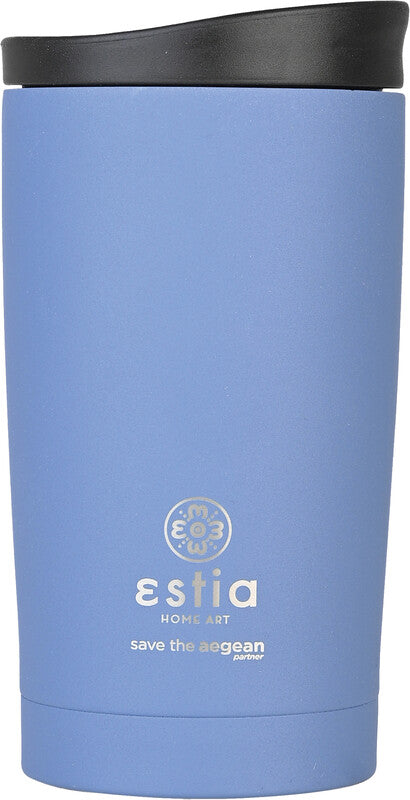 Estia Thermobecher – 3,5 dl – Edelstahl, isoliert, Schraubverschluss – Denim Blue
