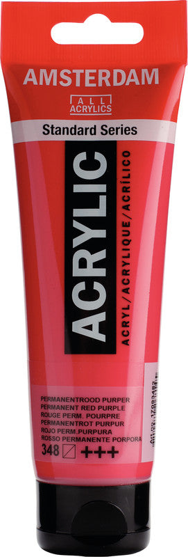 Royal Talens Amsterdam – Acrylic Standard – Acrylfarbe – Permanent Rot Purpur, 120 ml