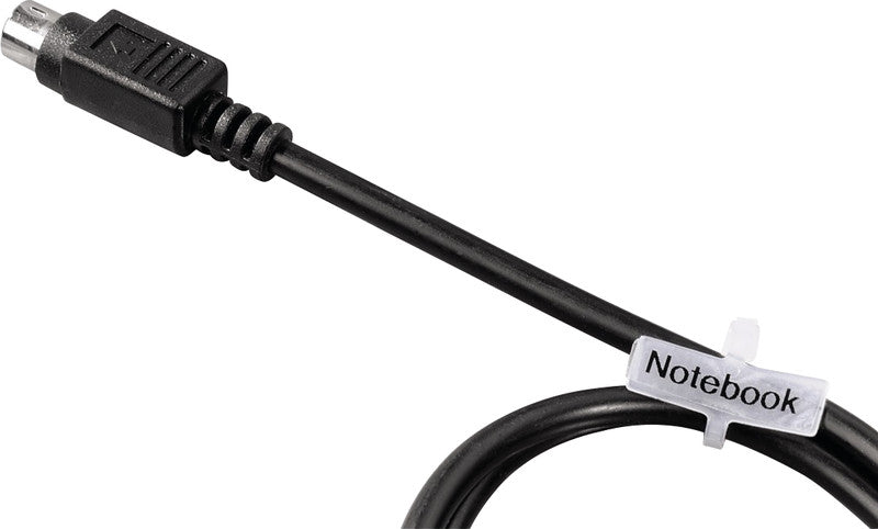 Hama Kabelbinder – 24 mm × 0,10 m, Kunststoff, Weiss, mit Beschriftungsfeld 8 × 24 mm, 25er-Pack
