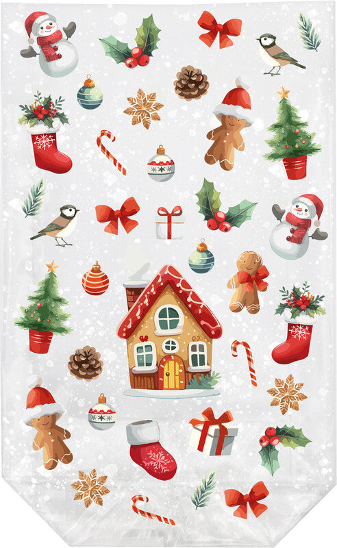 Braun + company Klarsichtbeutel – My Little House, Weihnachten – PP-Folie, 30 Mikron – 145 × 235 mm – 10 Stk.