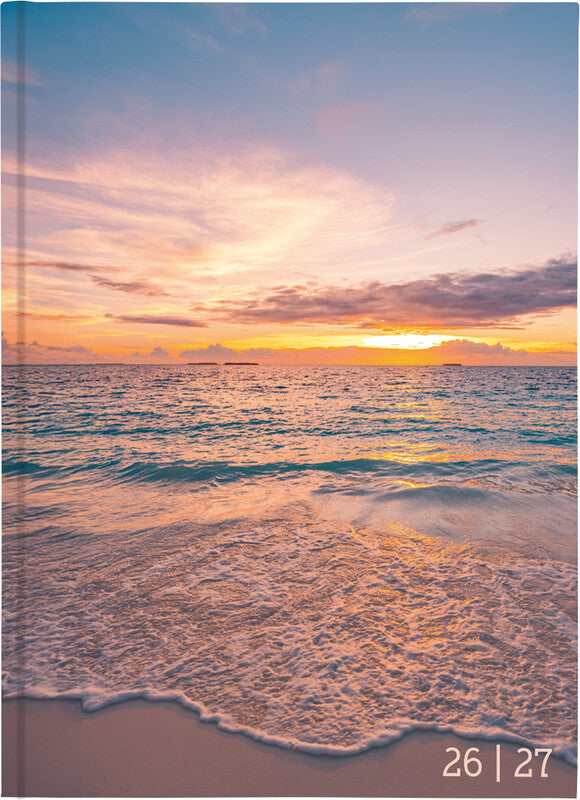 Biella mydiary Schüleragenda – 1 Tag/Seite, gebunden, 12 × 16,5 cm, Aug–Jul, Sunset, FSC