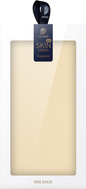 Dux Ducis Booklet-Hülle – für Apple iPhone 13 Pro – gold – Kunstleder – mit Kartenfach, Magnetverschluss