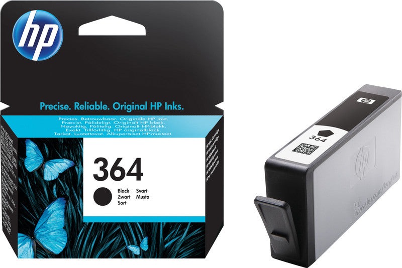 HP Tintenpatrone 364, Schwarz – für Tintenstrahldrucker/Multifunktionsgeräte