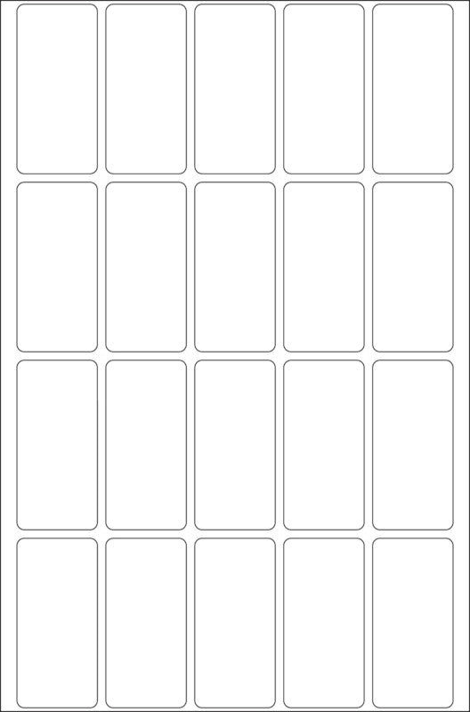 HERMA Schuletiketten – 19×40 mm, Abgerundete Ecken, 480 Stk, 24 Bogen, Papier, Ablösbar
