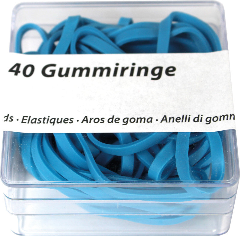 Metzger & Mendle Gummibänder – 3 × 38 mm, 3 × 50 mm, Ø 50 mm, farbig sortiert, Gummi