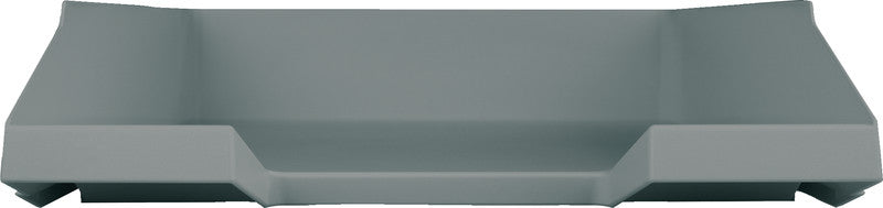 Helit Stapelbarer Briefkorb mit Griffausschnitt, Beschriftungsfeld, matt, grau, B 255 × H 67 × T 345 mm
