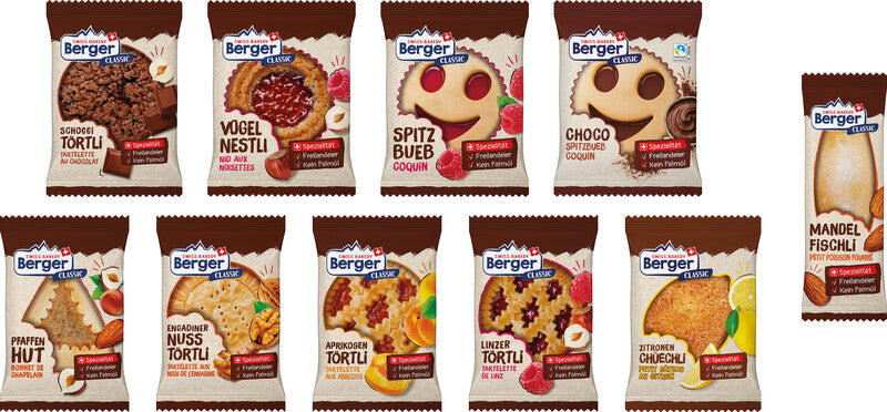 Berger Engadiner Nusstörtli Gebäck – Baumnuss, 74 g