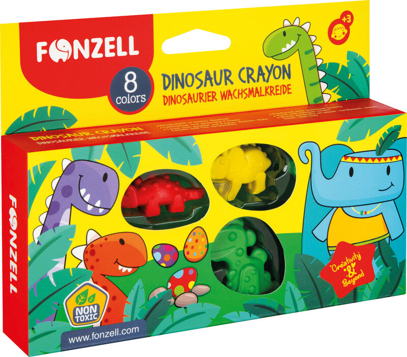 Fonzell Wachsmalkreiden – Set – 8 Farben, für dunkles Papier