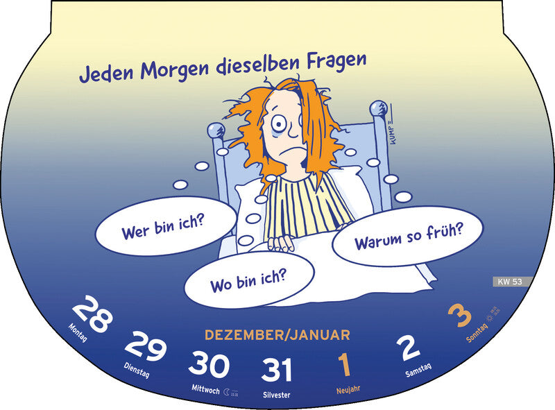 Heye Lesekalender Dumme Sprüche 2027 – 28,7 × 21 cm – 1 Woche/Blatt – d – mit Aufhänger