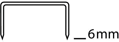 Novus Heftklammern 26/6 – für Novus B4 FC, B5 FC, B15 – 6 mm – verzinkt, silber, Metall – 5000 Stk.