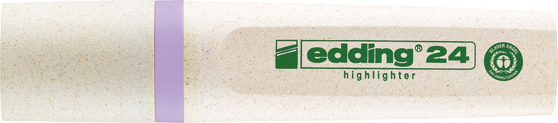 Edding 24 EcoLine Textmarker pastellviolett – Keilspitze, 2–5 mm, nachfüllbar, Blauer Engel
