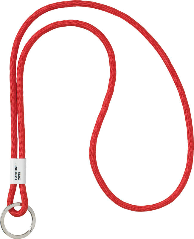 Pantone by Copenhagen Textilband – mit Schlüsselring, Nylon, Rot, Bandlänge 48 cm
