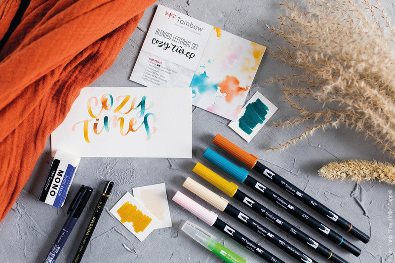 Tombow Bastelset Blended Lettering Cozy Times – 5 ABT Dual Brush Pens, 10-teilig