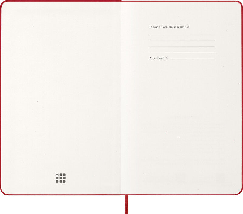 Moleskine Wochenagenda – 1 Woche pro Seite, gebunden, 13 × 21 cm, 2027, scharlachrot, FSC