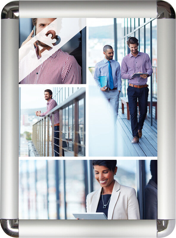 Q-connect Plakatrahmen – 325 × 455 mm, silber, für A3