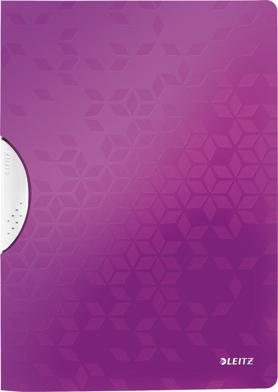 Leitz WOW ColorClip Klemmhefter für A4, Polypropylen (PP), Violett – Drehbarer Clipverschluss – Bis 30 Blatt