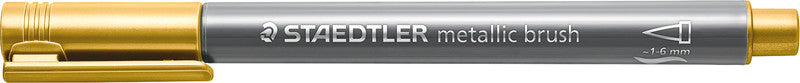 Staedtler Pinselstift – sortiert, Kunststoffschaft, 7er-Pack, pigmentierte Metallic-Tinte, für dunkles Papier