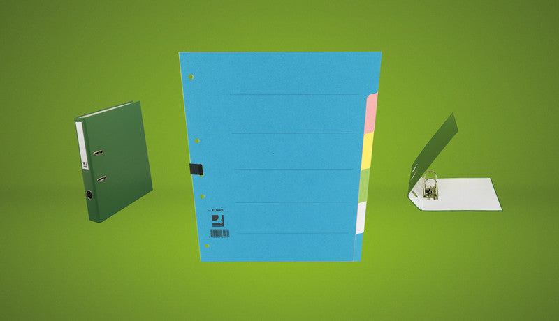 Connect Register – A4, 6-teilig, Karton, farbig, unbedruckt, mit Indexblatt, 11-fach Lochung