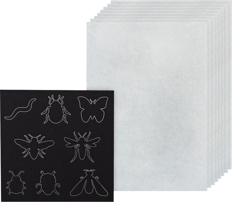 Trendhaus Naturdruckpapier-Set Meine Bienen-Freunde – 8 Naturdruckpapiere – 155 × 202 mm