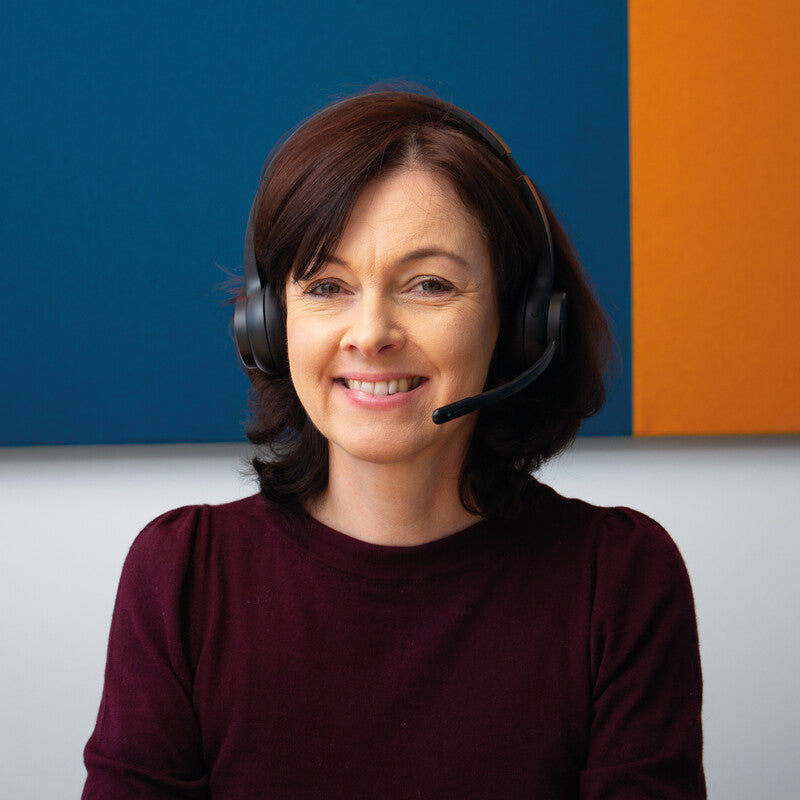 Q-connect Duo Headset – Bluetooth, Noise-Cancelling Mikrofon, Stummschalter – Schwarz – bis 35 h Sprechzeit