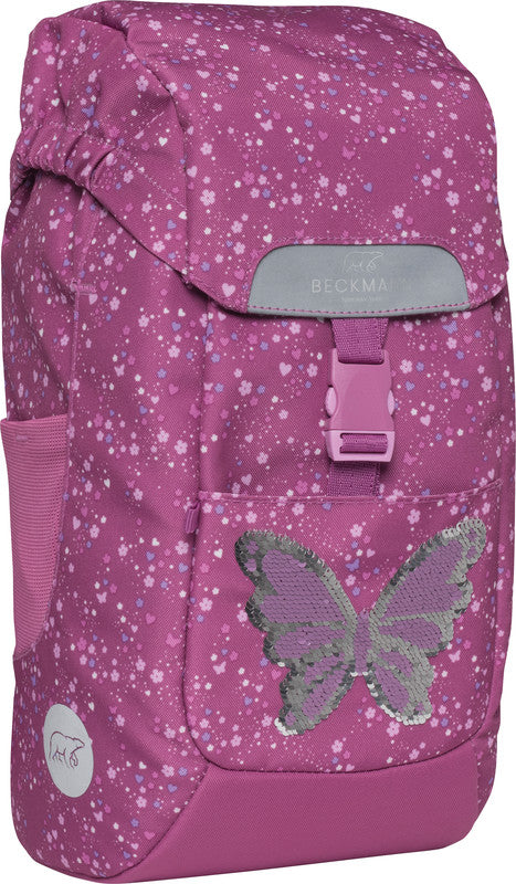 Beckmann Kindergartenrucksack – Wandern – Schmetterling – 12 l, B 21,0 × H 35,0 × T 19,0 cm – recyclingfähig