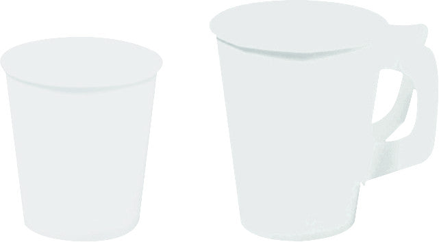 Noname Trinkbecher Karton – 1,0 dl, weiss, 50 Stück