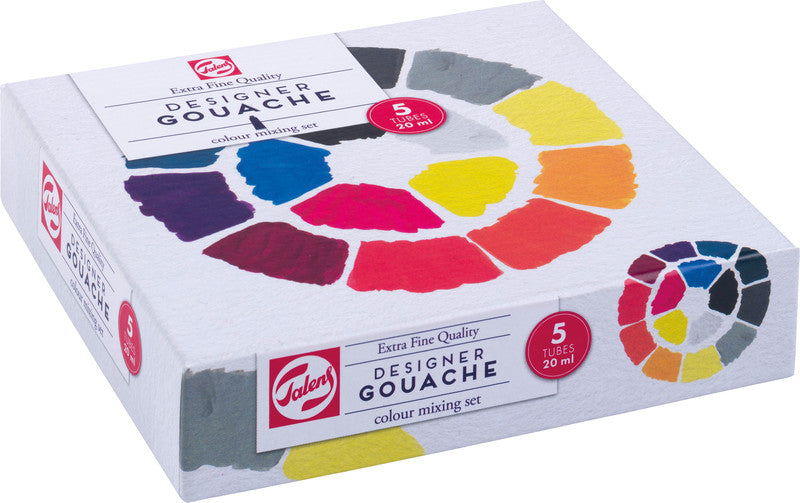 Talens Gouache – Set – 5 Farben, 5 × 20 ml, inkl. Deckweiss
