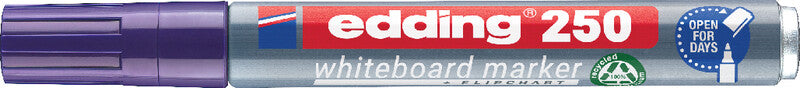 Edding Whiteboard-Marker 250 – Rundspitze 1,5-3 mm – Violett – Trocken abwischbar
