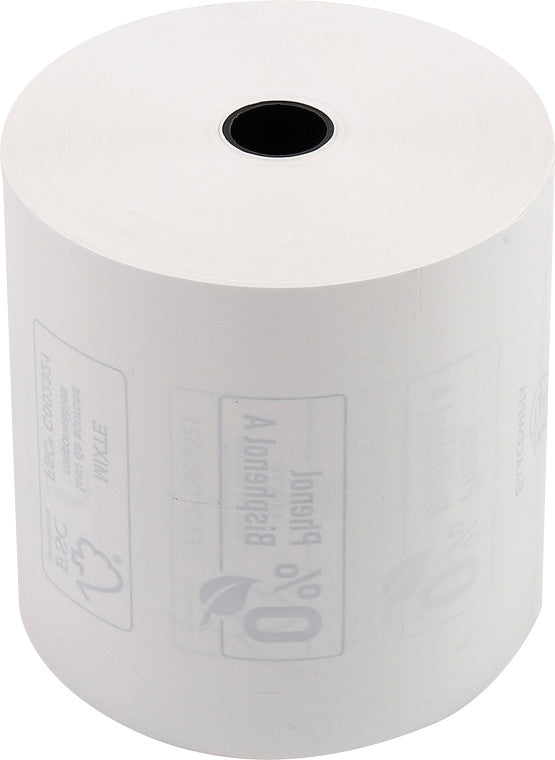 Exacompta Thermorolle 80 × 70 × 12 mm, 72 m, 52 g/m², phenolfrei, weiss