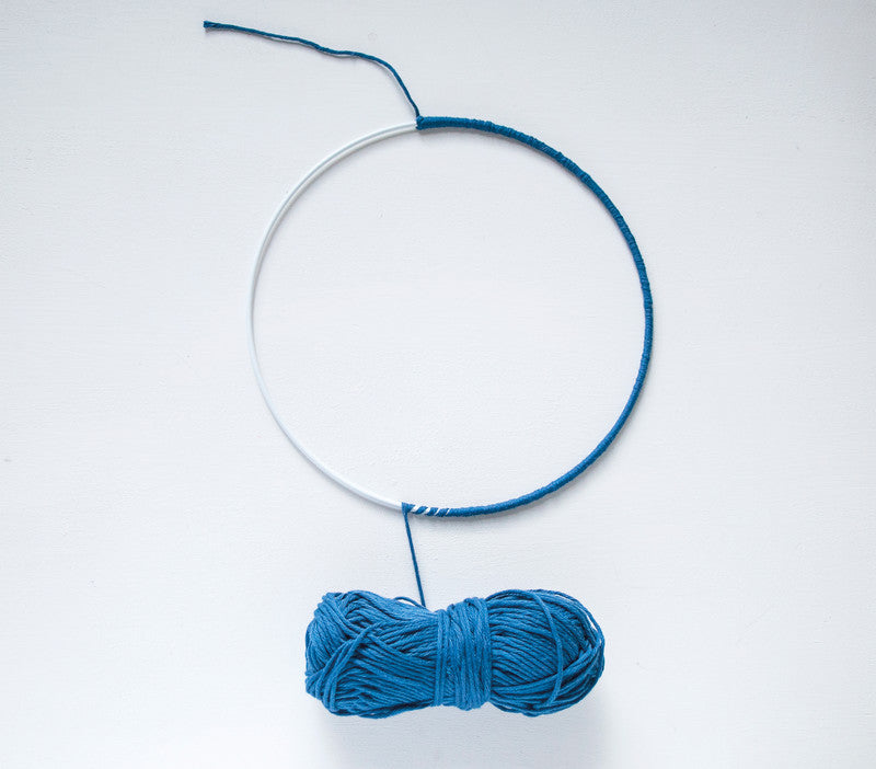 Deko-Ring, Metall, Weiss, Ø 25 cm, Drahtstärke 3 mm