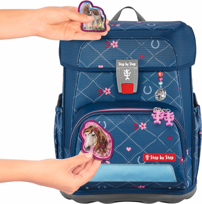 Step by Step Schulrucksack-Set Cloud – 5-teilig – Horse Lima – Recycelte Materialien