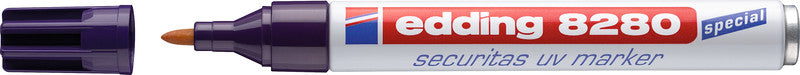 Edding Non-Permanent Marker UV Marker 8280 – Rundspitze 1,5-3 mm – Transparent – Unter UV-Licht sichtbar