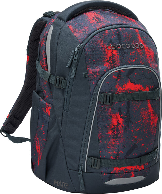 Coocazoo Schulrucksack Mate – Broken Black – aus 100% recycelten PET-Flaschen – 30,0 cm × 46,0 cm × 23,0 cm