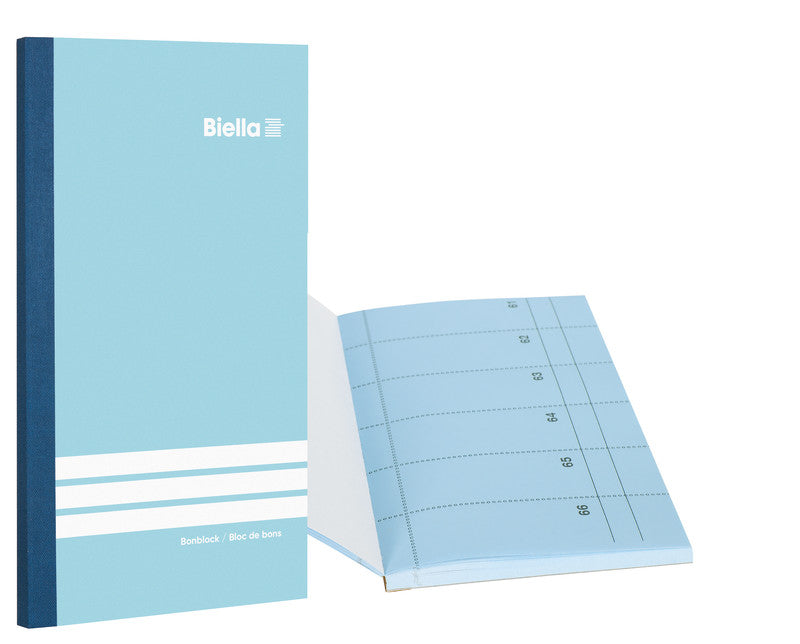 Biella Formularblock – Bonoplan, 60 Blatt, 105 × 200 mm